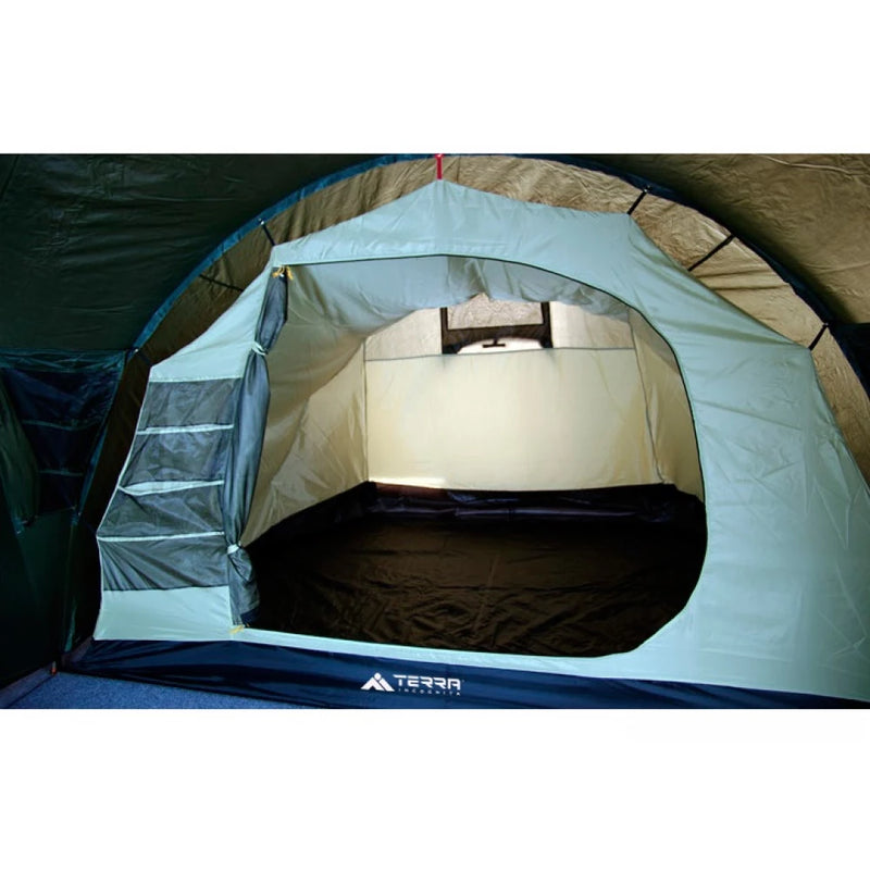 Load image into Gallery viewer, Interior view of Grand 5 tent showing inner sleeping cabin and storage pockets
