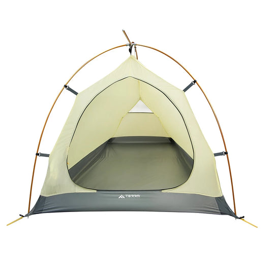 Internal view of Ligera 2 yellow inner tent showing floor and frame structure