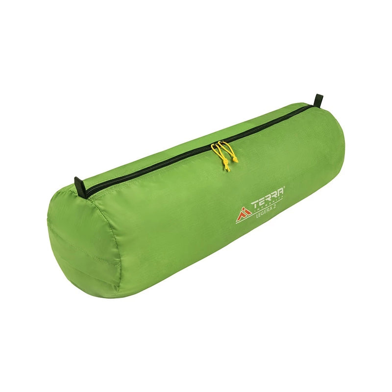 Load image into Gallery viewer, Ligera 2 light green compact carry sack on white background with YKK zippers
