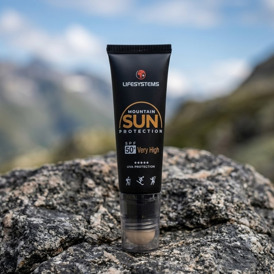 Sunscreen & Lip Balm, SPF50, UVA/UVB Protection, Sweat Resistant, Ideal for High-Altitude Sports | Lifesystems Mountain Combi Stick