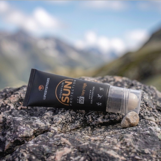 Sunscreen & Lip Balm, SPF50, UVA/UVB Protection, Sweat Resistant, Ideal for High-Altitude Sports | Lifesystems Mountain Combi Stick