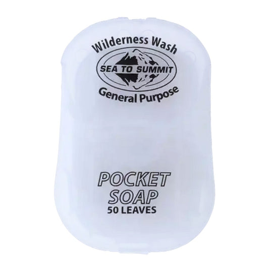 Compact plastic case of Sea to Summit Wilderness Wash Pocket Soap, 50 leaves