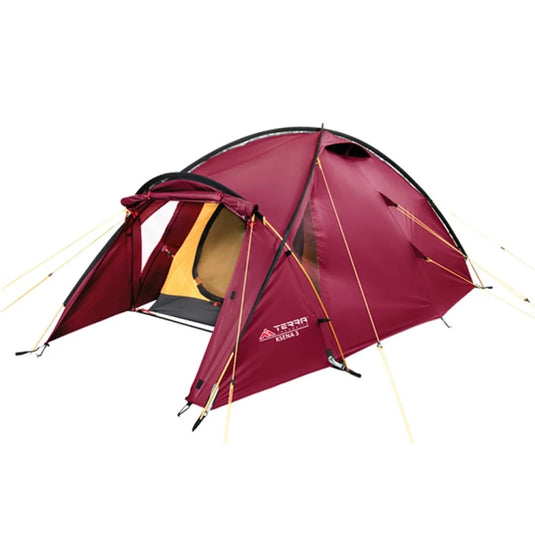 Cherry red all-season tent Terra Incognita Ksena 3 with external pole frame