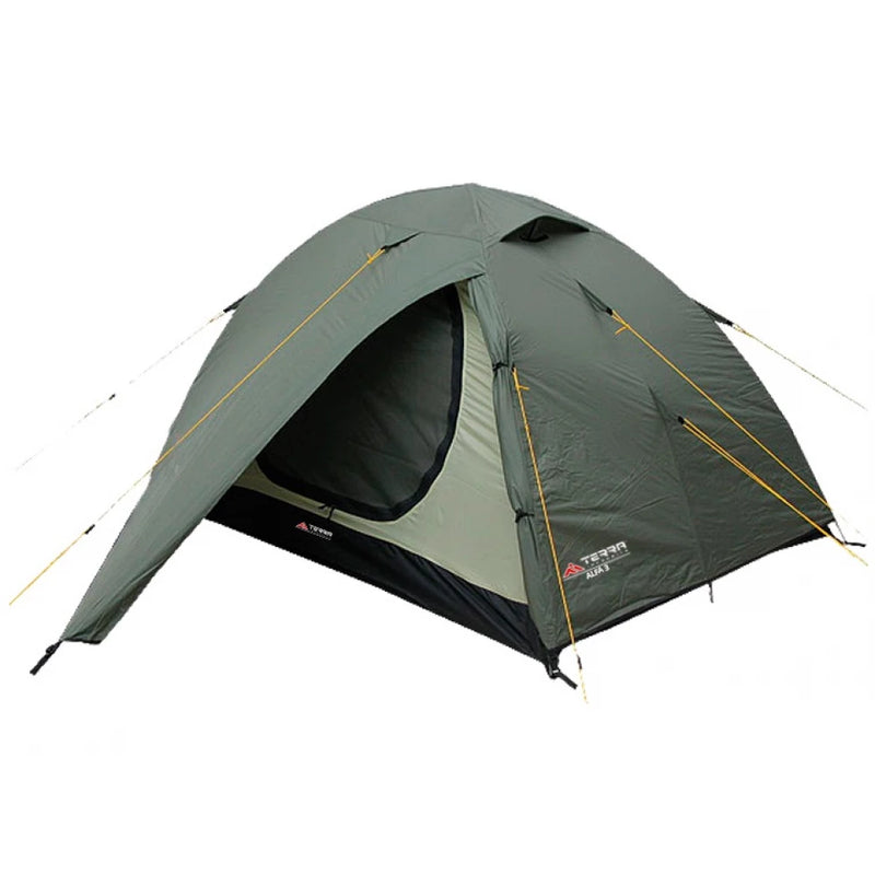 Load image into Gallery viewer, Khaki Terra Incognita Alfa 3 dome tent for 3-4 persons with open vestibule
