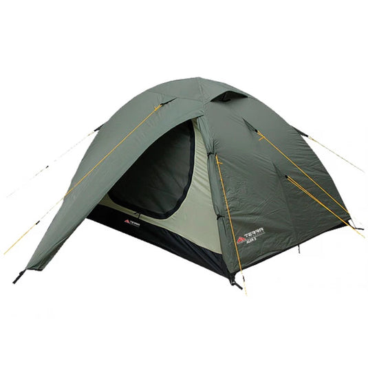 Khaki Terra Incognita Alfa 3 dome tent for 3-4 persons with open vestibule