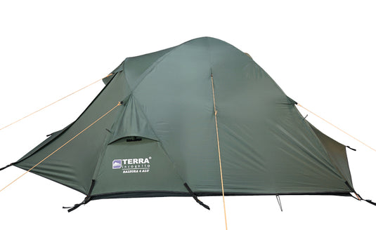 Baltora 4/4 Alu Four-Season Family Tent with Dual Entrances - Available with Aluminum or Fiberglass Poles for 4-5 Person Camping