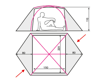 Load image into Gallery viewer, Cresta 2/2 Alu Three-Season Tent with Dual Vestibules - Available with Aluminum or Fiberglass Poles for 2-3 Person Camping
