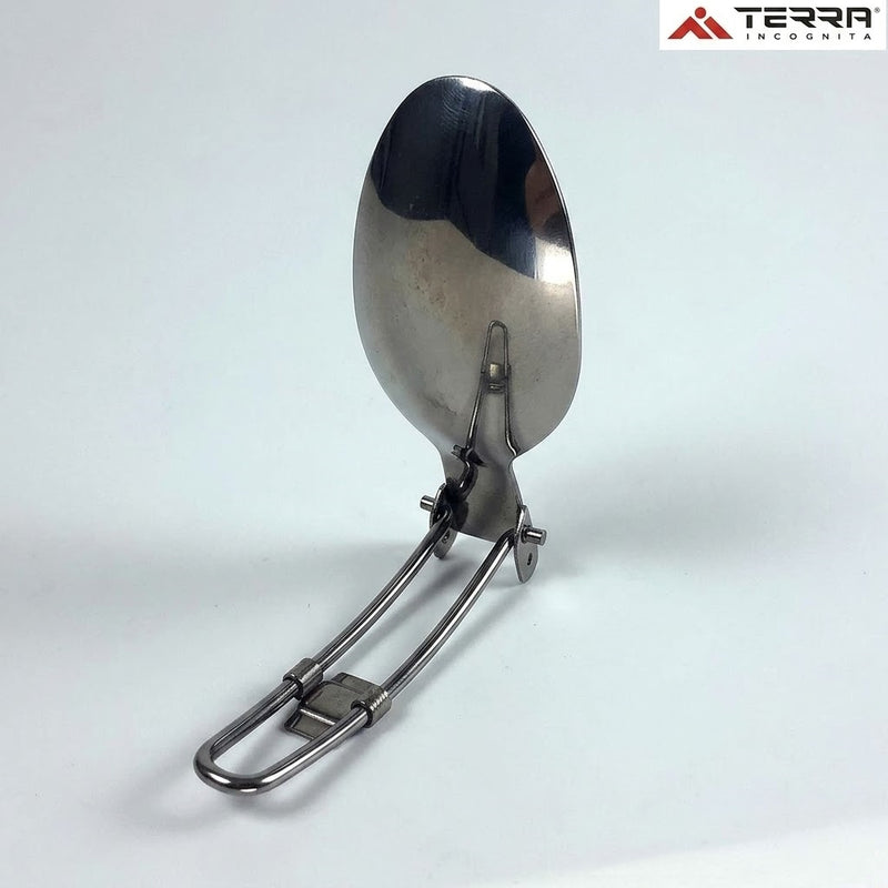 Load image into Gallery viewer, Camping Spoon Folding 18/8 Stainless Steel Utensil with Carry Case | Terra Incognita
