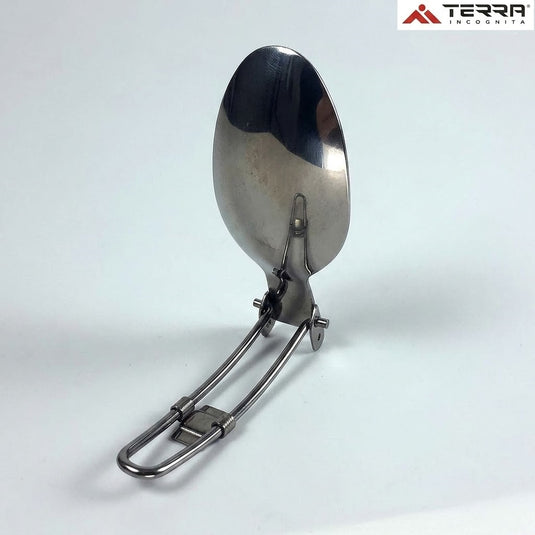 Camping Spoon Folding 18/8 Stainless Steel Utensil with Carry Case | Terra Incognita