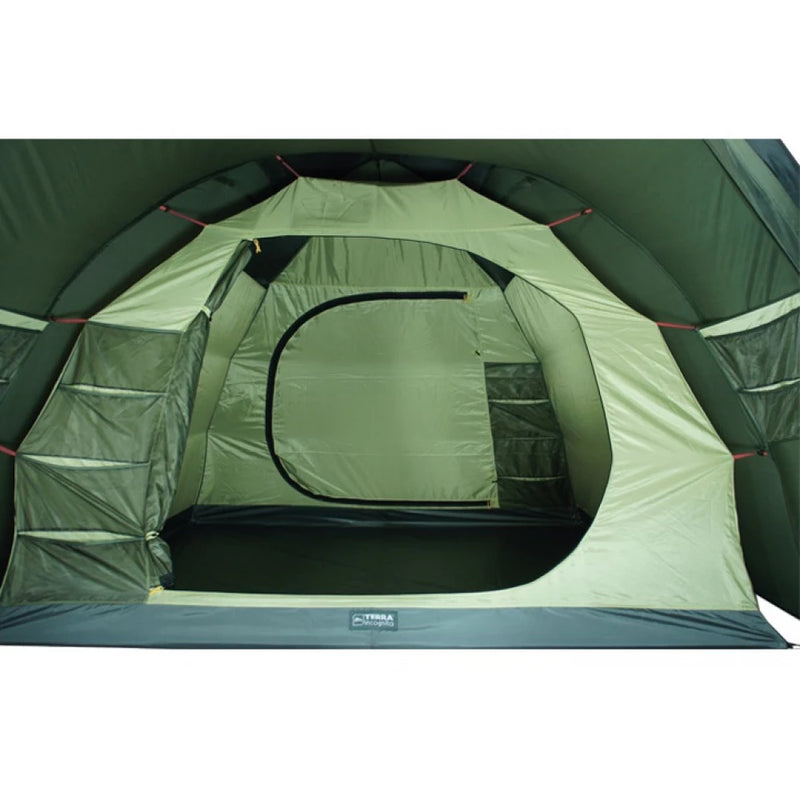Load image into Gallery viewer, Close-up of inner sleeping area entrance, Khaki Oazis 5 tent
