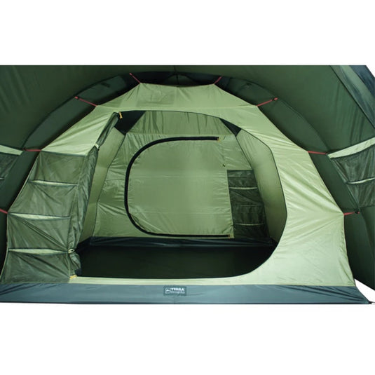 Close-up of inner sleeping area entrance, Khaki Oazis 5 tent