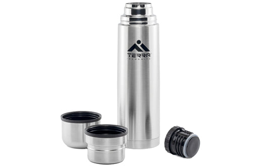 Fest 750/1000 Double-Wall Insulated Steel Thermos for Hot & Cold Beverages with Cups