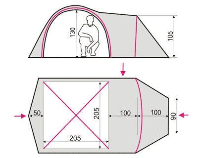 Load image into Gallery viewer, Geos 3 Three-Season Family Tent with XL Front Vestibule and Windows - Spacious 3-4 Person Design for Comfort Camping
