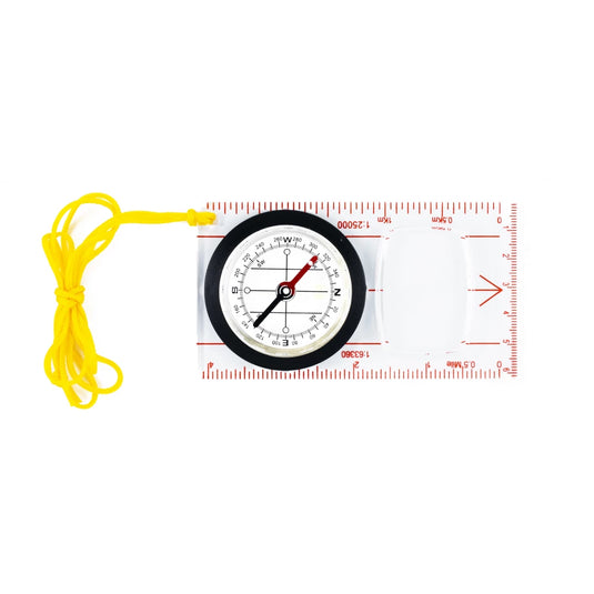 Hiking Map Compass, Liquid-Filled Luminous | TrekLine Horizon Baseplate Compass