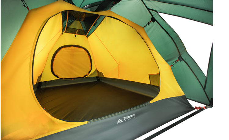 Load image into Gallery viewer, Ksena 3/3 Alu Four-Season Tent with Flysheet Pitch Option - Available with Aluminum or Fiberglass Poles for 3-4 Person Camping
