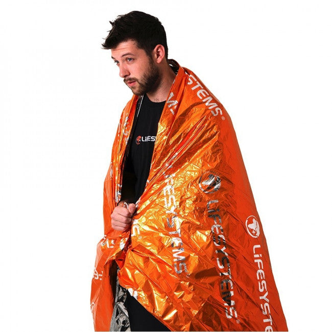 Load image into Gallery viewer, Thermal Blanket: High-Visibility Emergency Foil (82.7 x 55.1 in) | Lifesystems

