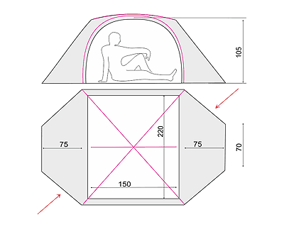 Mirage 2/2 Alu All-Season Tent with Dual Vestibules and Snow Skirt - Available with Aluminum or Fiberglass Frame for 2-3 Person Camping