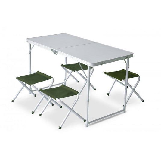 Pinguin Furniture Set - Folding Camping Table & 4 Chairs, Lightweight