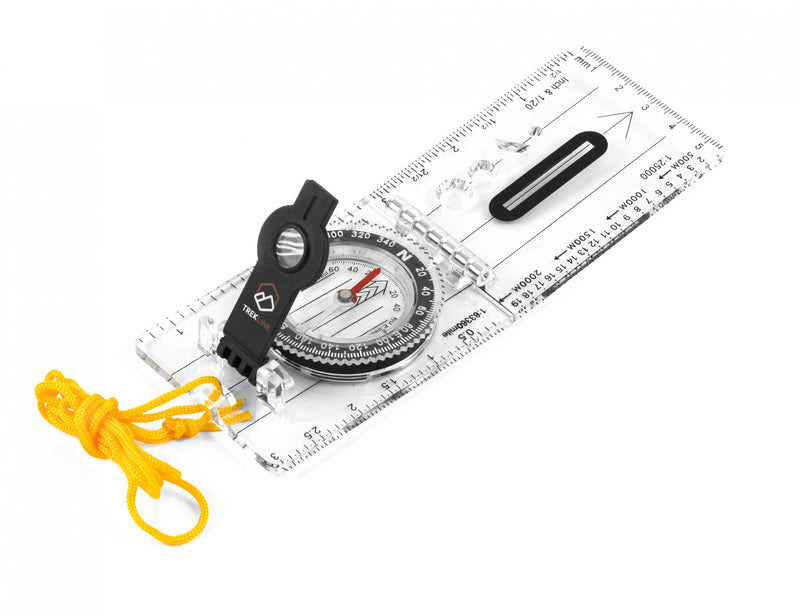 Load image into Gallery viewer, TrekLine Navigate Folding Baseplate Sighting Compass - Liquid-Filled, Luminous, Yellow (50 g)
