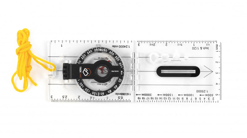 Load image into Gallery viewer, TrekLine Navigate Folding Baseplate Sighting Compass - Liquid-Filled, Luminous, Yellow (50 g)
