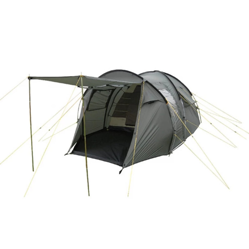 Load image into Gallery viewer, Terra Incognita Olympia 4 person camping tent with extended sun canopy and side entrance
