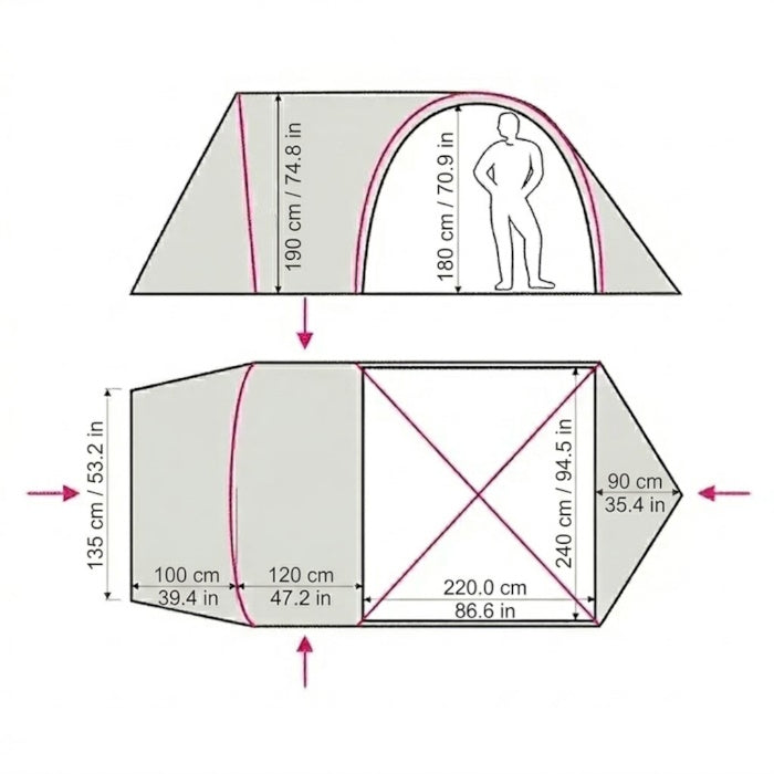 Load image into Gallery viewer, Terra Incognita olympia-4-tent-specs-diagram
