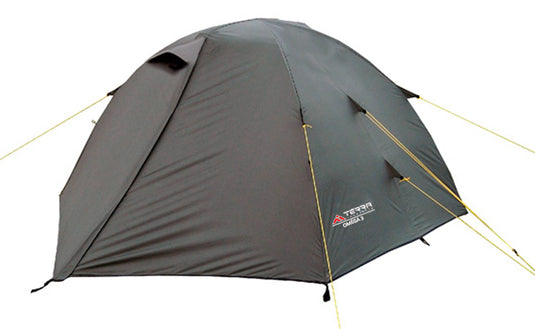 Omega 3 All-Season Three-Person Tent with Dual Vestibules and Entrances - Spacious Design for Family Camping