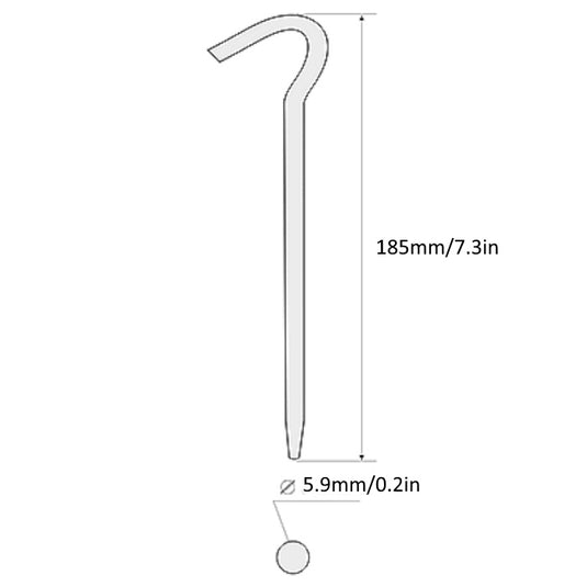 Terra Incognita Peg Alu Tent Pegs Set 
dimensions
