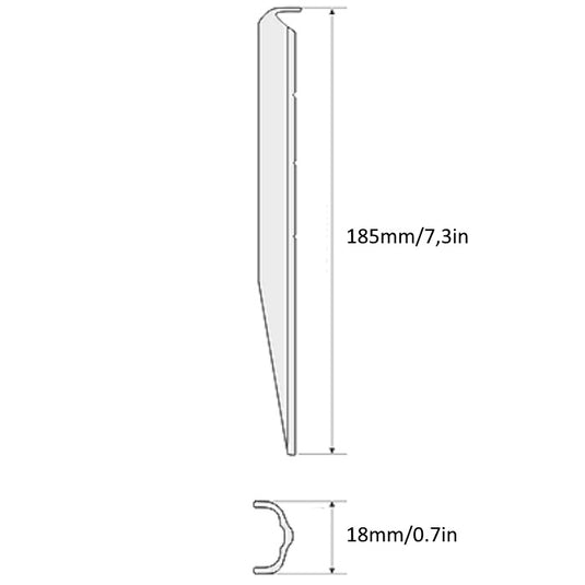 peg_u_alu technical drawing of a rectangular object with dimensions labeled