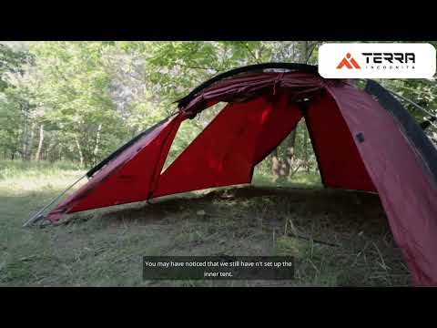 Load and play video in Gallery viewer, Ksena 3/3 Alu Four-Season Tent with Flysheet Pitch Option - Available with Aluminum or Fiberglass Poles for 3-4 Person Camping
