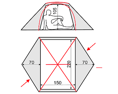 Stream 2 All-Season Ultralight Tent with Aluminum Frame and Double Vestibules for Extreme Adventures - 2-3 Person Camping & Hiking