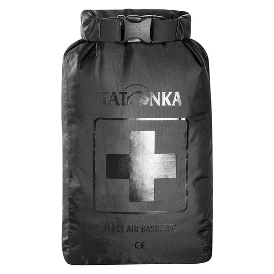 Black first aid kit with Tatonka branding on a white background