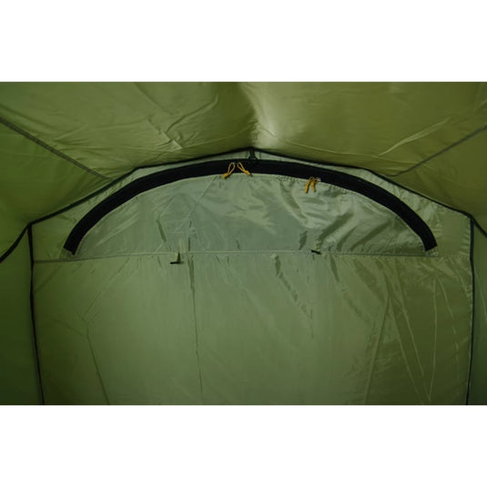 nterior vestibule storage pocket detail of Terra Incognita Grand 8 tent