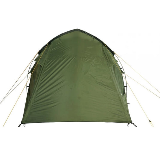 Rear view of Terra Incognita Camp 4 tunnel tent with closed ventilation flap
