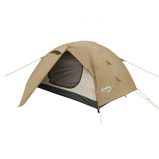 Terra Incognita Omega 2-person camping tent in sand color