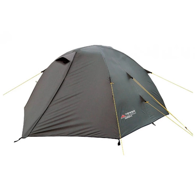 Load image into Gallery viewer, Terra Incognita Omega 3 tent with fully closed rainfly for maximum weather protection
