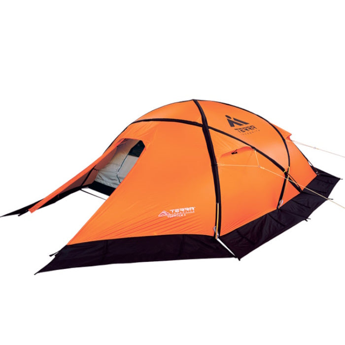Load image into Gallery viewer, Orange TopRock 2 3-Person Expedition Tent with Full Snow Skirt and Alu Frame
