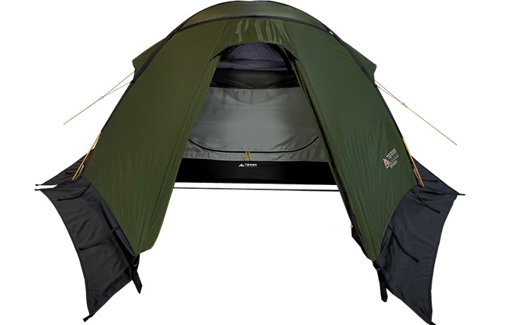 Load image into Gallery viewer, TopRock 4 All-Season Four-Person Expedition Tent with Snow Skirt and Silicone-Coated RipStop - Four-Pole Design for Extreme Weather
