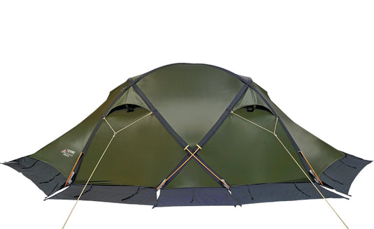 TopRock 4 All-Season Four-Person Expedition Tent with Snow Skirt and Silicone-Coated RipStop - Four-Pole Design for Extreme Weather