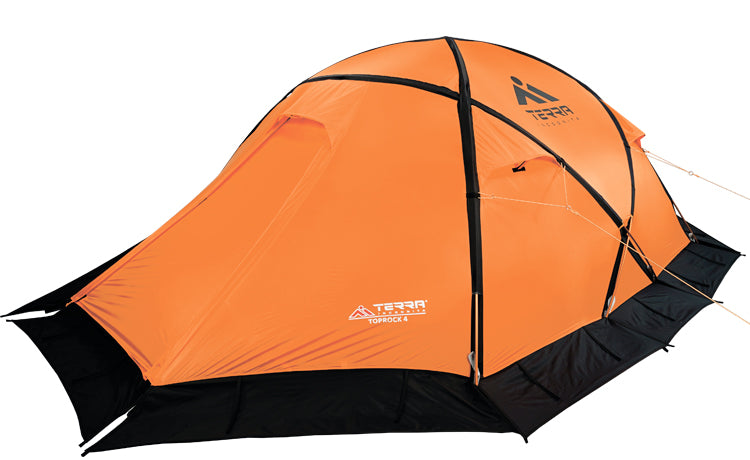 Load image into Gallery viewer, TopRock 4 All-Season Four-Person Expedition Tent with Snow Skirt and Silicone-Coated RipStop - Four-Pole Design for Extreme Weather
