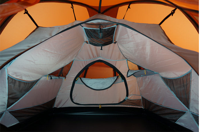 Load image into Gallery viewer, TopRock 4 All-Season Four-Person Expedition Tent with Snow Skirt and Silicone-Coated RipStop - Four-Pole Design for Extreme Weather
