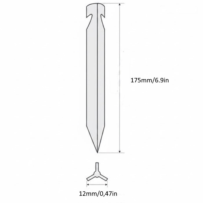 Load image into Gallery viewer, Tent Stakes Set of 10, Y-Shaped Aluminum 175mm(6.9in) | Peg-Y Alu

