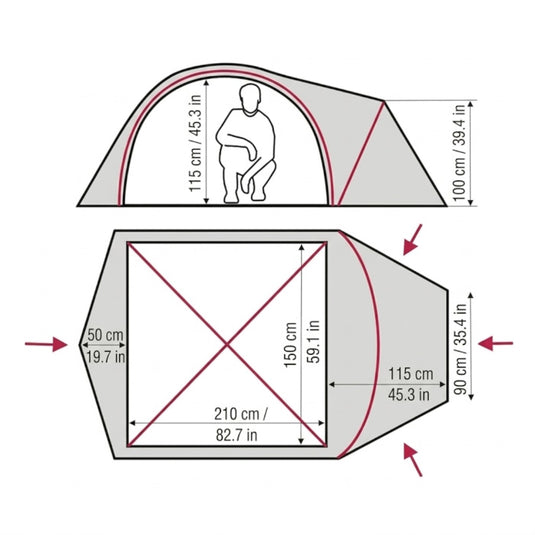 Zeta 2-person camouflage tent for hunting and tactical camping