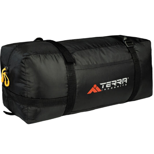 Durable carry bag for Zeta 4-person tent with compression straps and handles