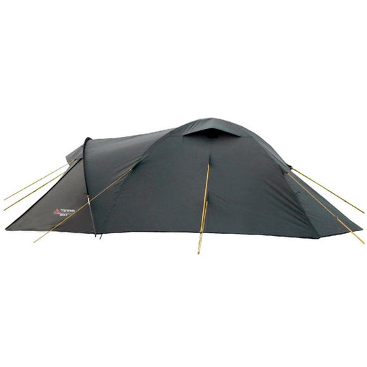 Detailed material specifications for Zeta 4 tent including zippers and buckles
